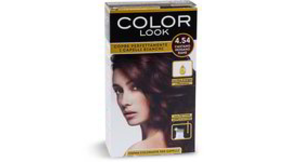 Crema colorante per capelli 4.54 Castano mogano rame
