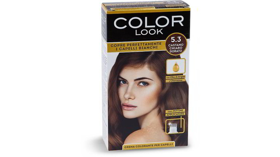 Crema colorante per capelli 5.3 castano chiaro dorato