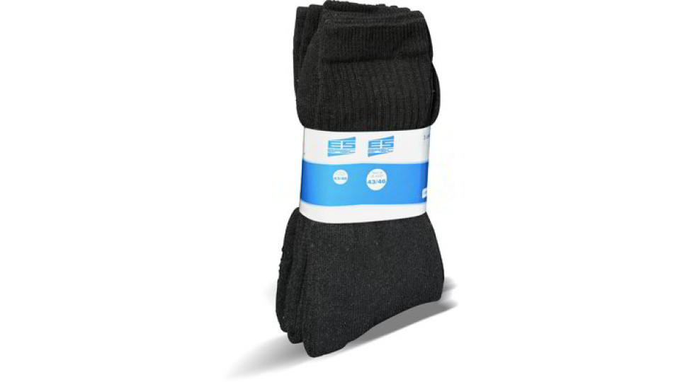 Calza sportiva in cotone 3 paia