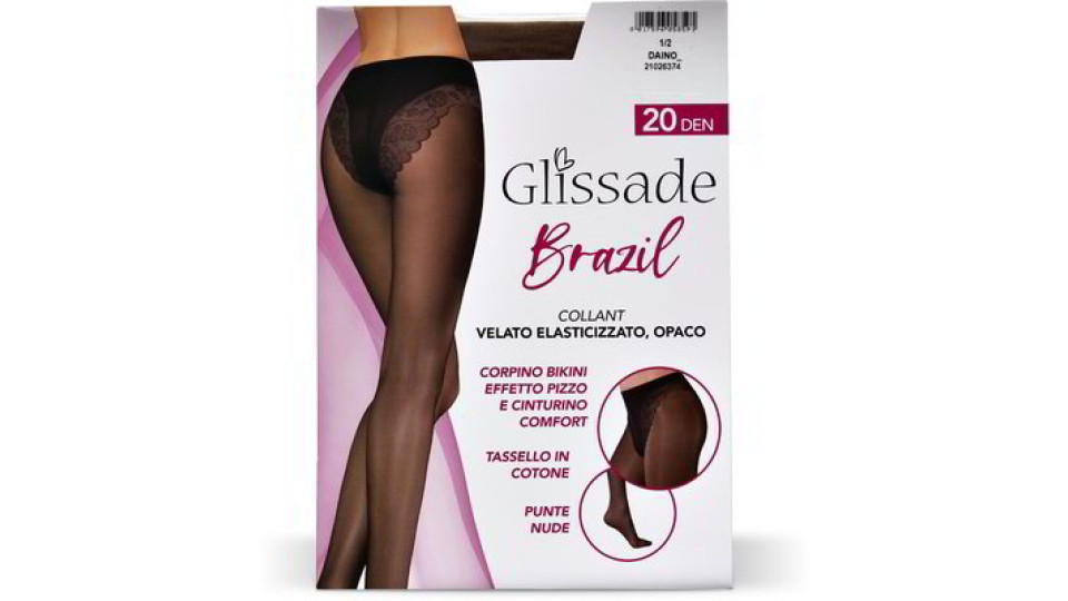 Collant Brazil 20 den daino taglia S 1/2