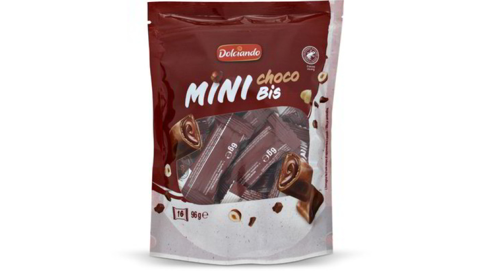 Mini wafer ripieni alla nocciola choco bis