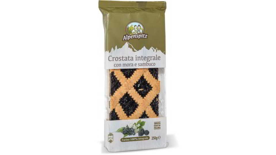 Crostata integrale con mora e sambuco