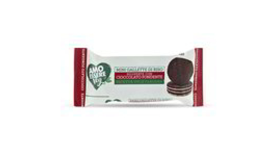 Mini gallette di riso ricoperte con cioccolato fondente