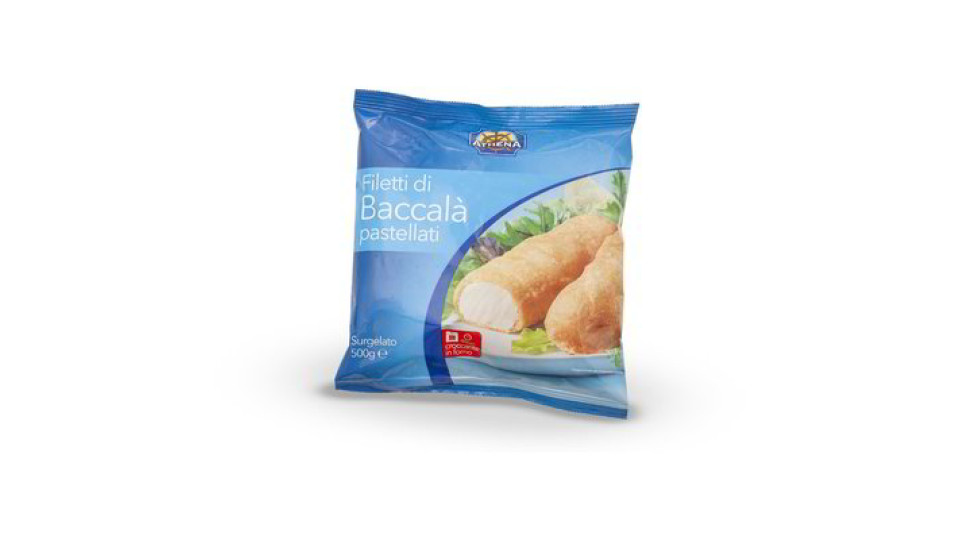 Filetti di baccalà pastellati e surgelati