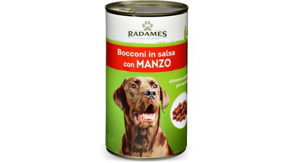 Bocconi in salsa con manzo per cani
