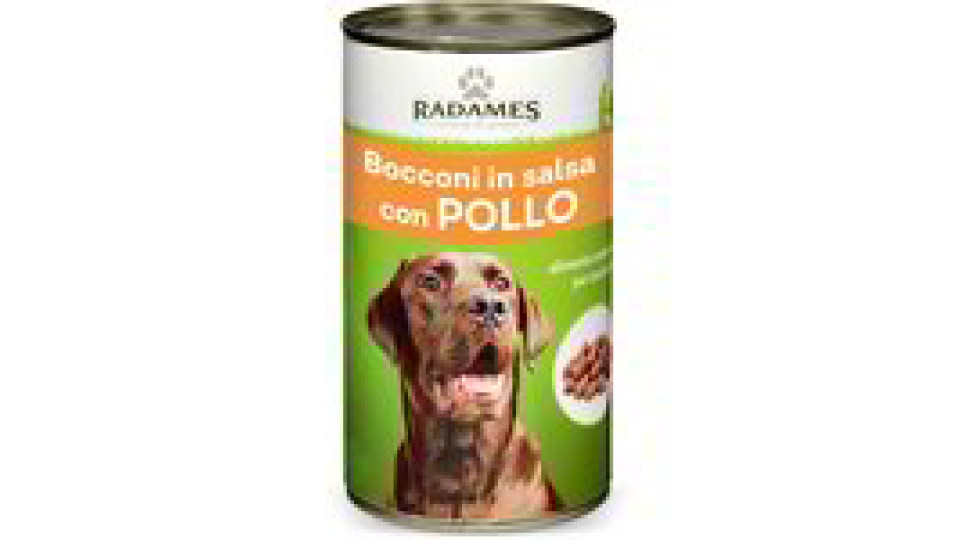 Bocconi in salsa con pollo per cani