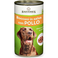 Bocconi in salsa con pollo per cani