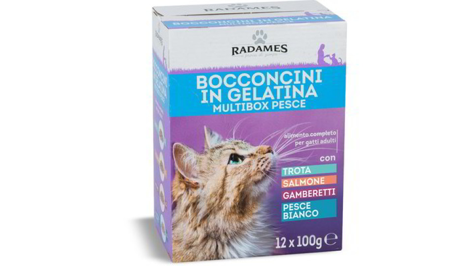 Bocconcini in gelatina per gatti multibox pesce