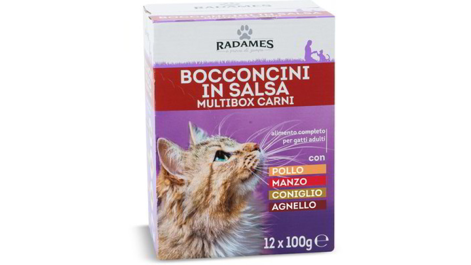 Bocconcini in salsa per gatti multibox carne