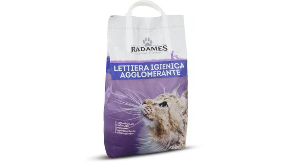Lettiera igienica agglomerante per gatti