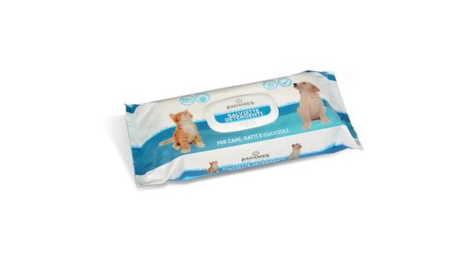Salviette detergenti per cani e gatti 50 pezzi