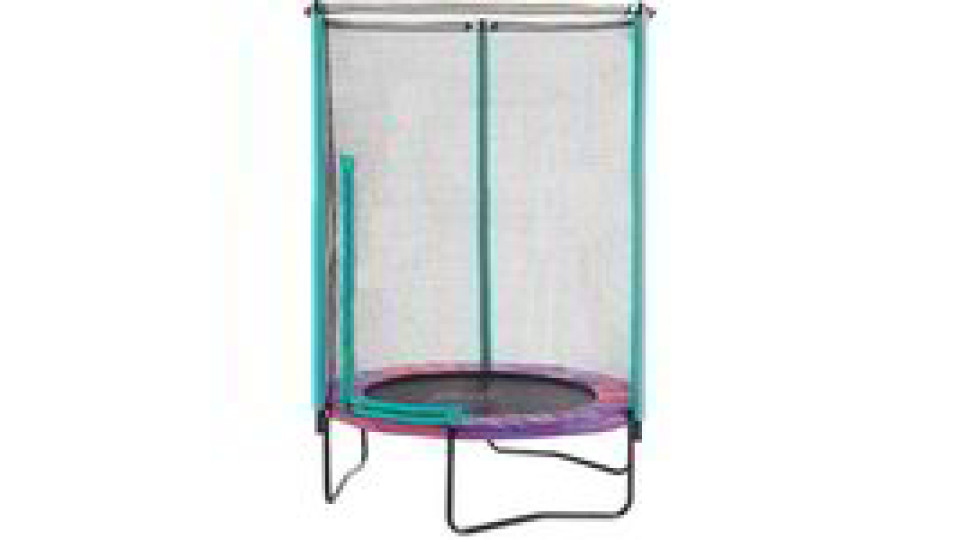 Trampolino con protezione 140x140x180 cm