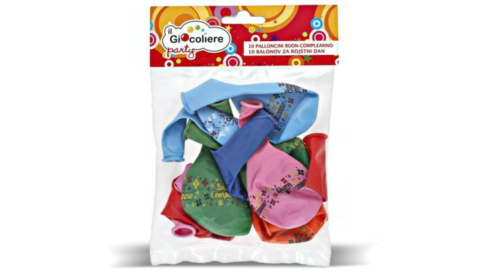 Palloncini Buon Compleanno 10 pezzi