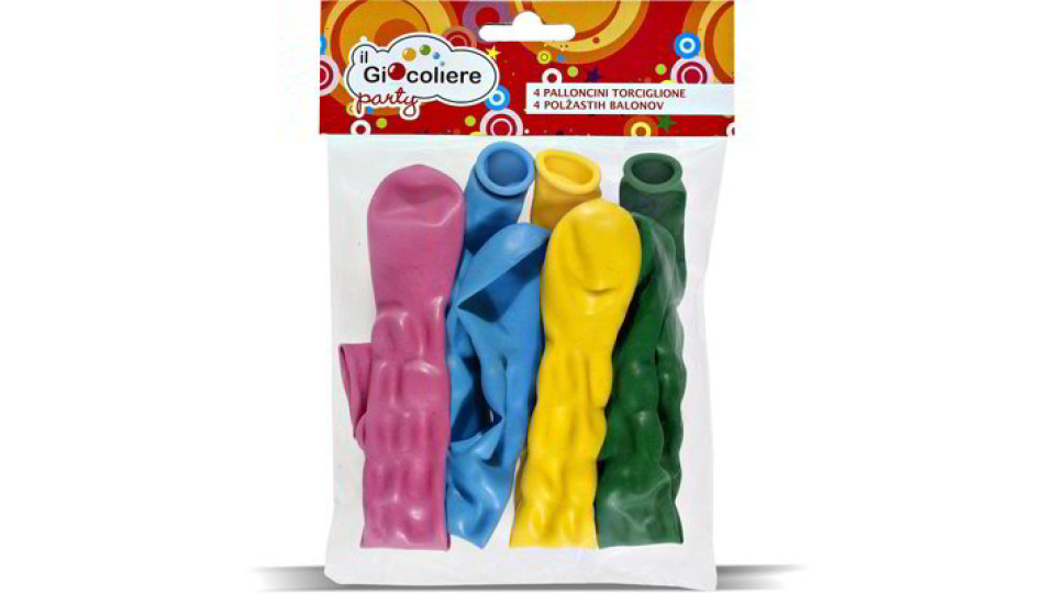 Palloncini Torciglione 4 pezzi