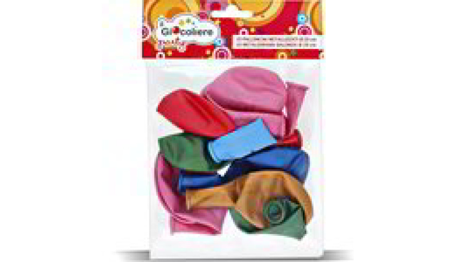 Palloncini metallizzati assortiti 10 pezzi