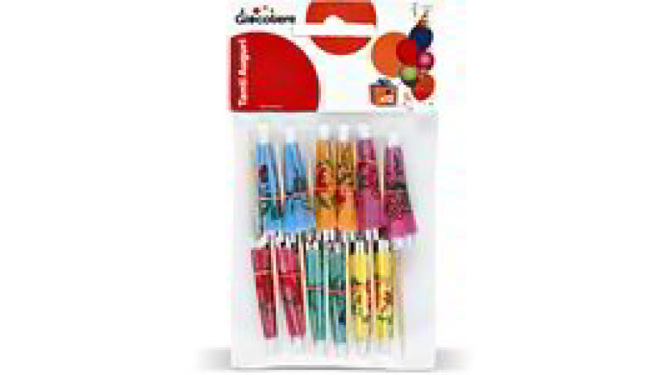 Stuzzicadenti da cocktails con decorazione ombrellini 12 pezzi