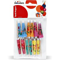 Stuzzicadenti da cocktails con decorazione ombrellini 12 pezzi
