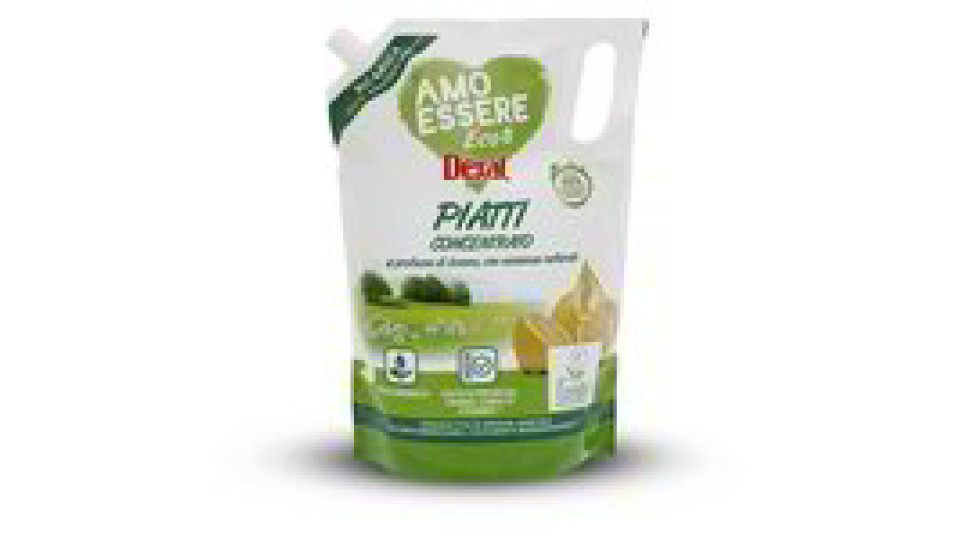Ricarica detersivo per piatti Eco-Label concentrato al profumo di limone
