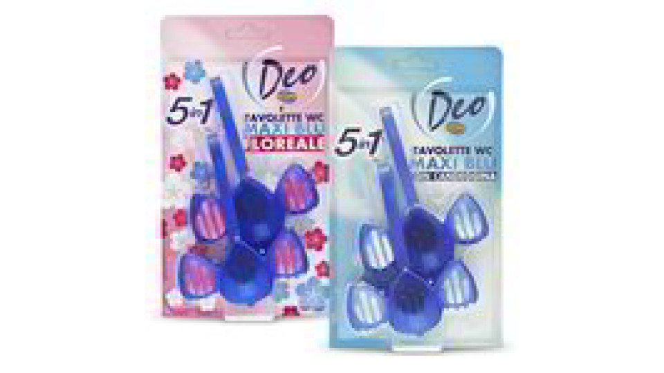 Tavolette WC maxi blu con candeggina / floreale