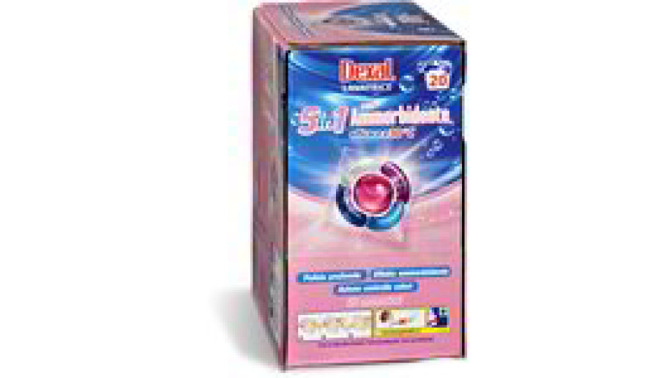Detersivo lavatrice capsule monodosi 5in1 con ammorbidente 20 pezzi