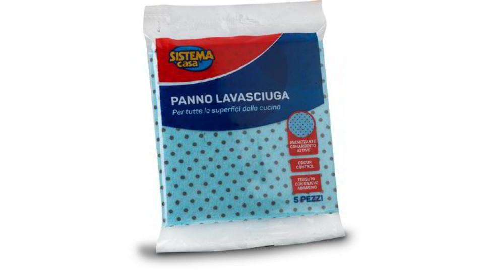 Panno lavasciuga 5 pezzi