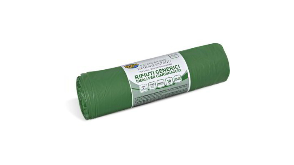 Sacchi bidone extraresistenti per rifiuti generici giardinaggio 10 pezzi