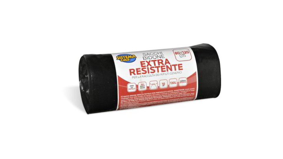 Sacchi spazzatura extra resistente per rifiuti generici 10 pezzi