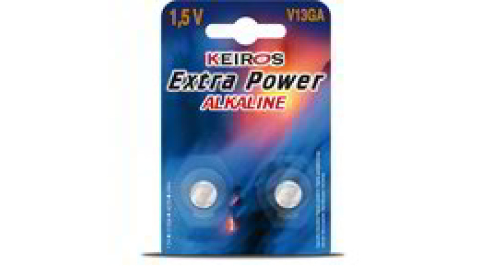 Pile a bottone keiros extra power alkaline 2 pezzi
