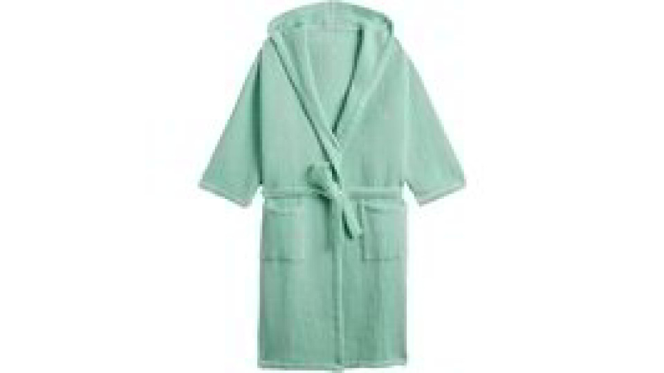 Accappatoio con cappuccio adulto -Verde M
