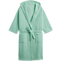Accappatoio con cappuccio adulto -Verde M