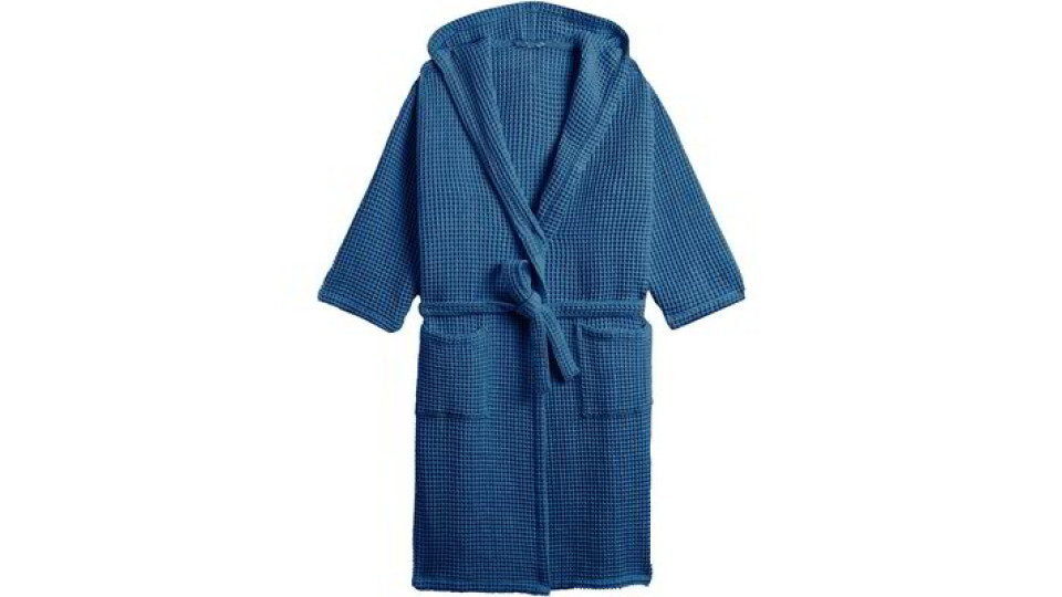 Accappatoio con cappuccio adulto-Blu L