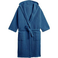 Accappatoio con cappuccio adulto-Blu L