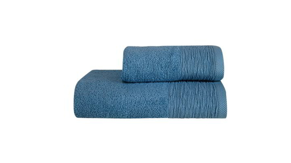 Coppia asciugamani in spugna - Blu