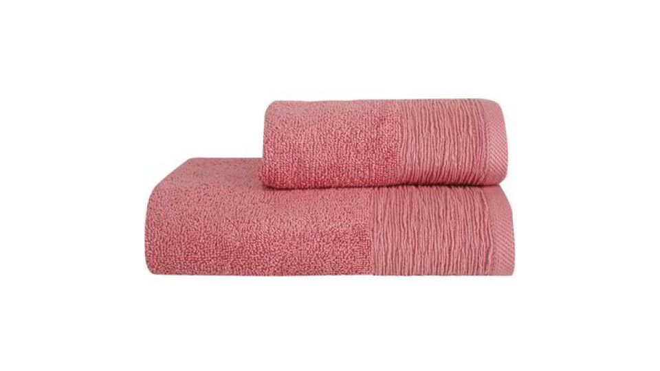 Coppia asciugamani in spugna - Rosa