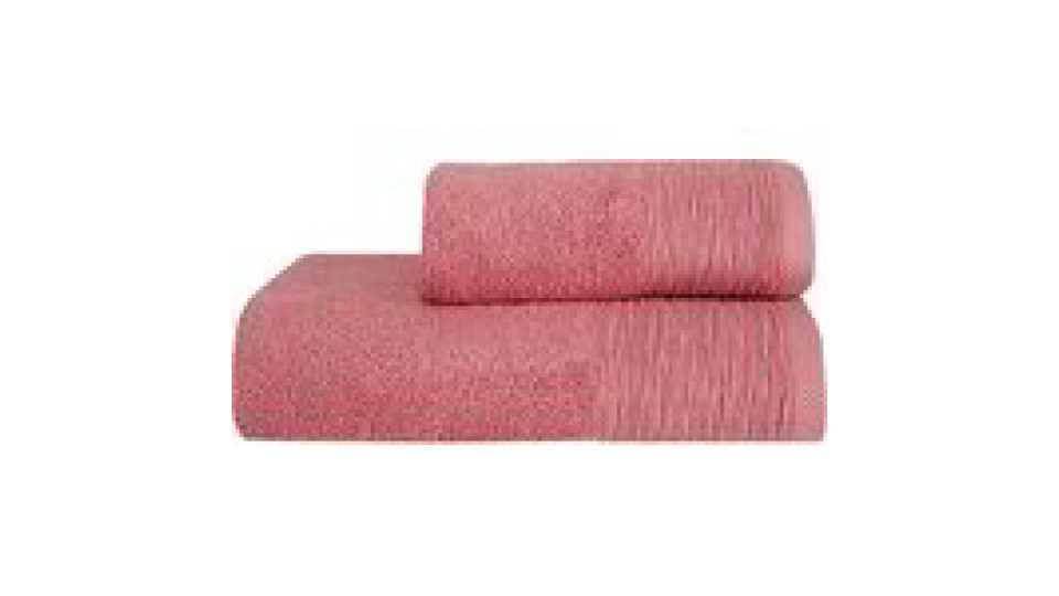 Coppia asciugamani in spugna - Rosa