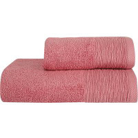 Coppia asciugamani in spugna - Rosa