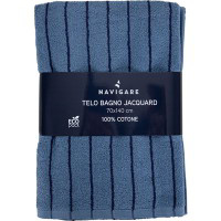 Telo bagno tinto filo - Azzurro e blu