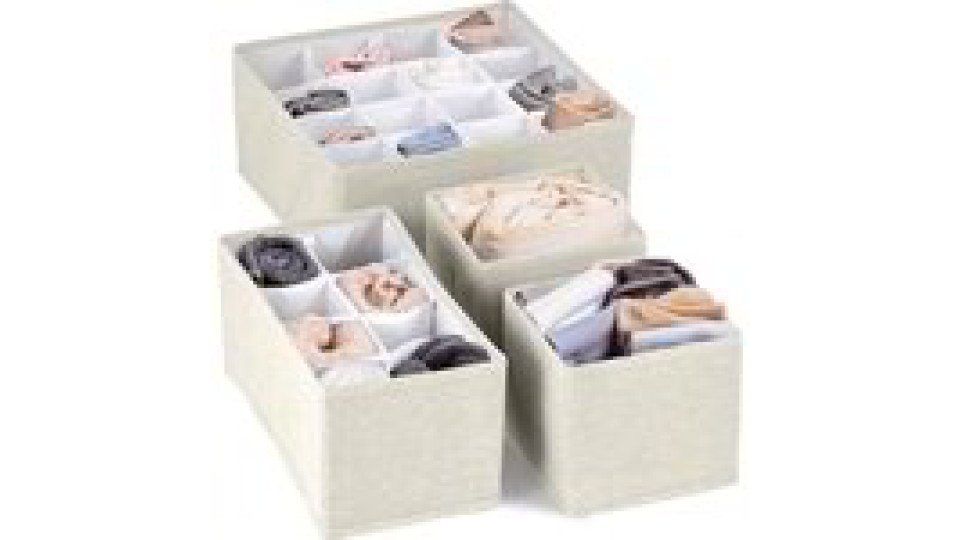 Set 4 organizer per cassetti - Beige