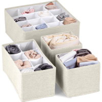 Set 4 organizer per cassetti - Beige