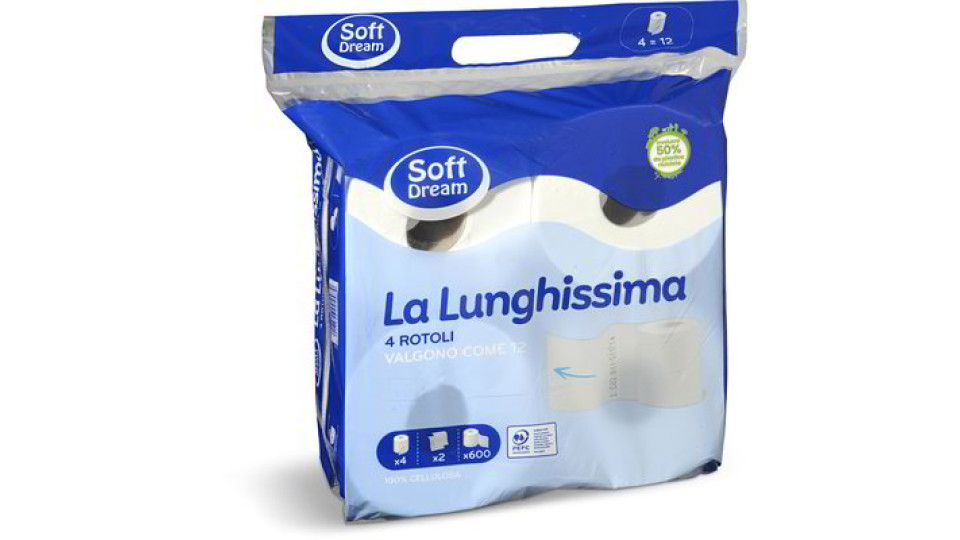 Carta igienica "La Lunghissima" 4 rotoli