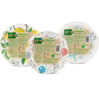 Piatti dessert in fibra vegetale 20 pezzi