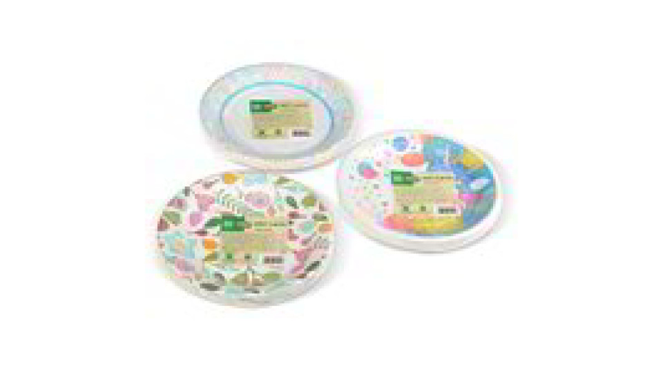 Piatti piani in fibra vegetale 20 pezzi