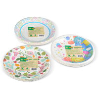Piatti piani in fibra vegetale 20 pezzi