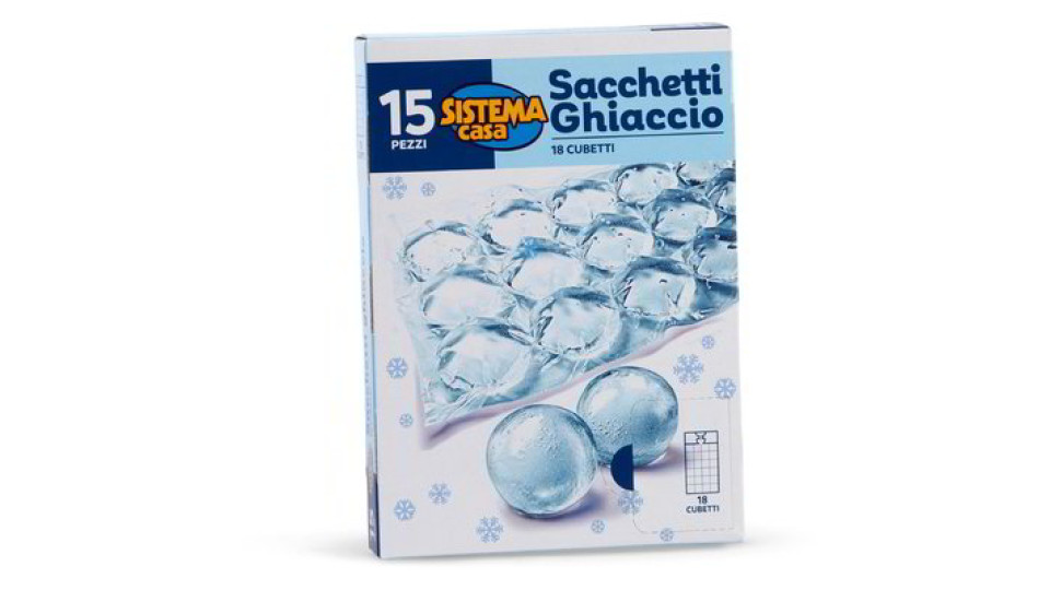 Sacchetti per cubetti di ghiaccio 15 pezzi
