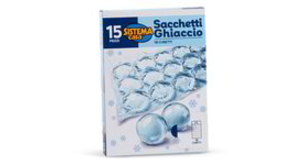 Sacchetti per cubetti di ghiaccio 15 pezzi