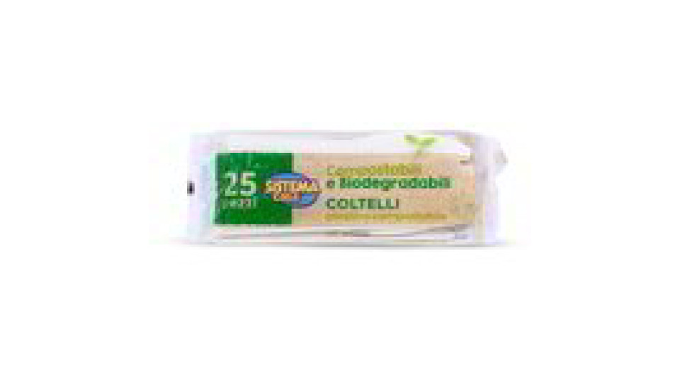 Coltelli in plastica compostabile 25 pezzi