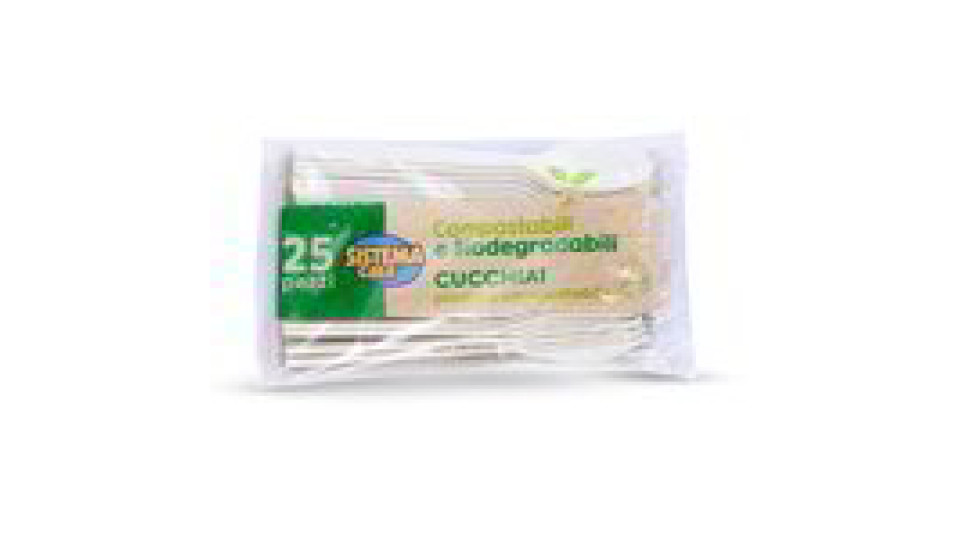 Cucchiai in plastica compostabile 25 pezzi