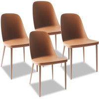 Set 4 sedie con gambe tono su tono