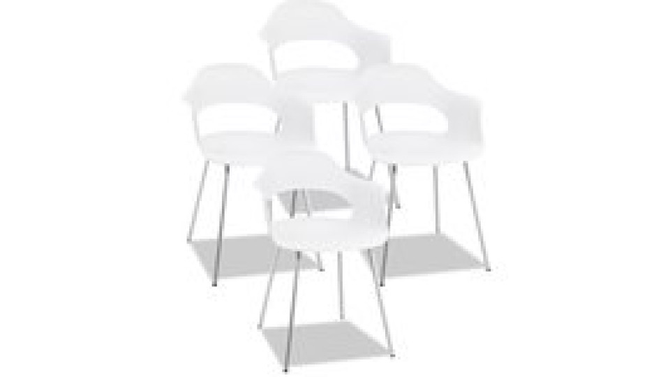 Set 4 sedie tono su tono