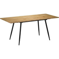 Tavolo rettangolare allungabile con ripiano in legno